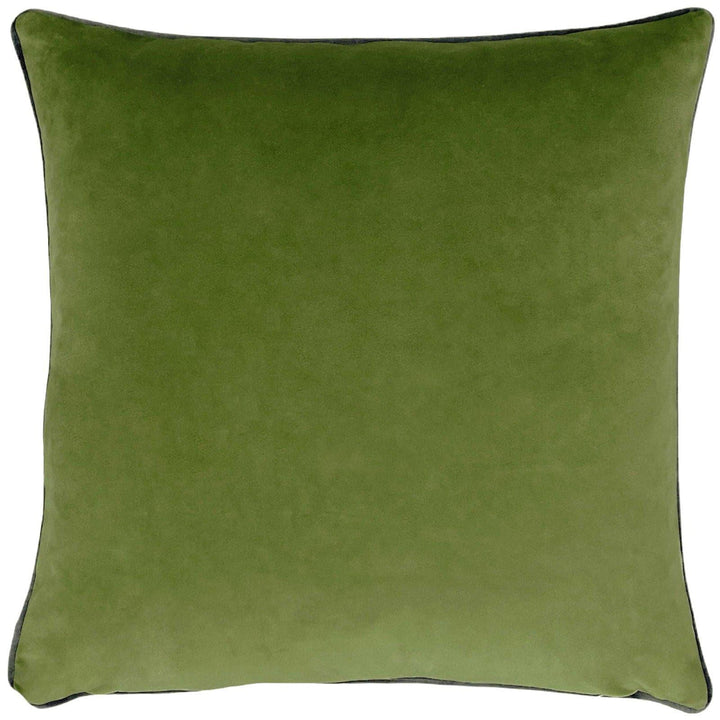 Peacock Olive Velvet Cushion Cover 17" x 17" - Ideal