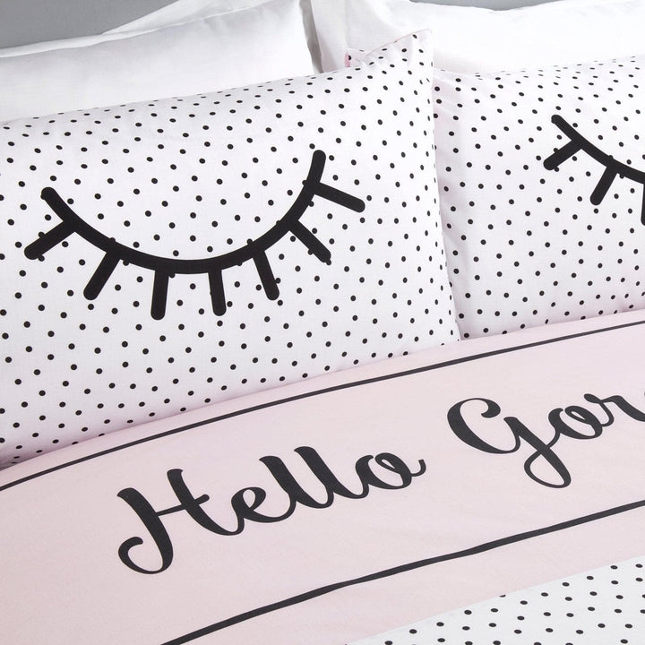 Hello Gorgeous! Polka Dot Reversible Blush Duvet Cover Set -  - Ideal Textiles