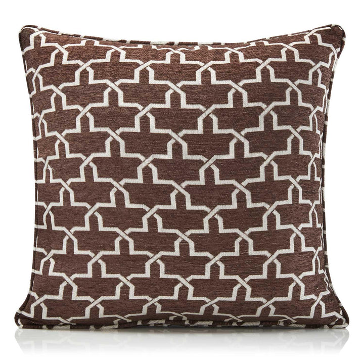 Petra Chenille Chocolate Cushion Cover 22" x 22" -  - Ideal Textiles