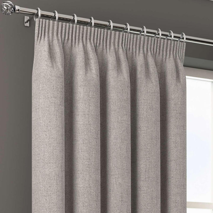 Orion Thermal Blackout Lined Tape Top Curtains Grey -  - Ideal Textiles