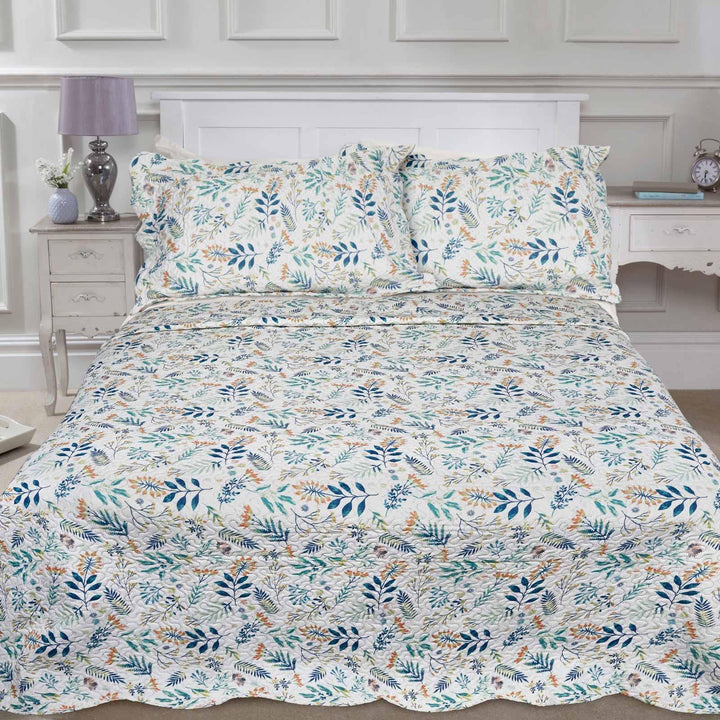 Fernley Leaf Quilted Bedspread Set - Ideal