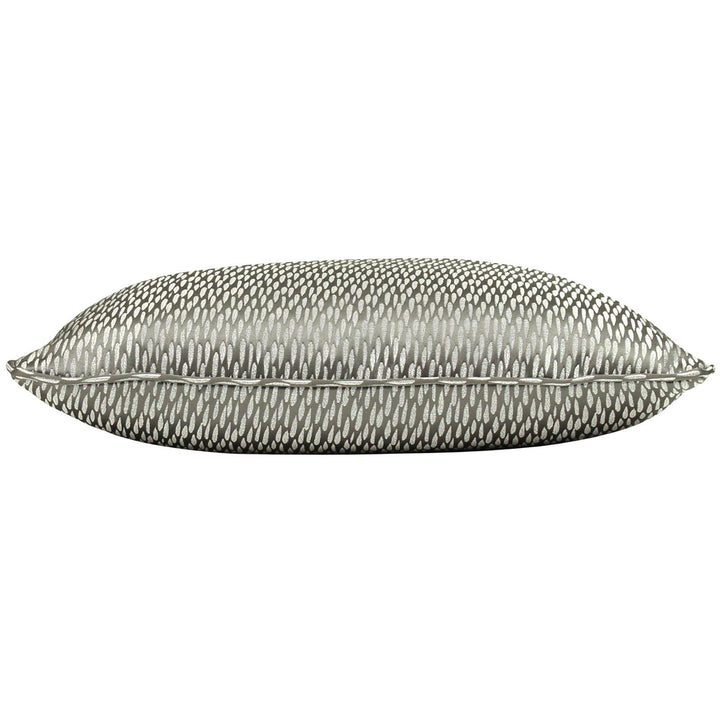 Astrid Charcoal Metallic Jacquard Cushion Cover 17'' x 17'' -  - Ideal Textiles