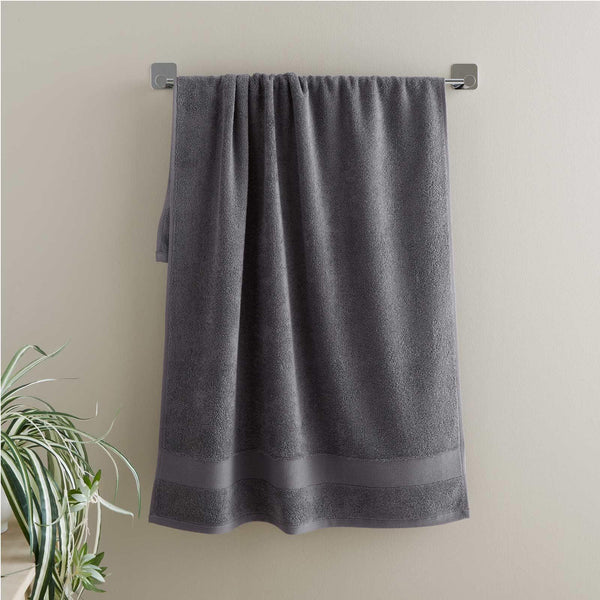 Anti-Bacterial 100% Cotton Charcoal Bathroom Towels - Hand Towel - Ideal Textiles