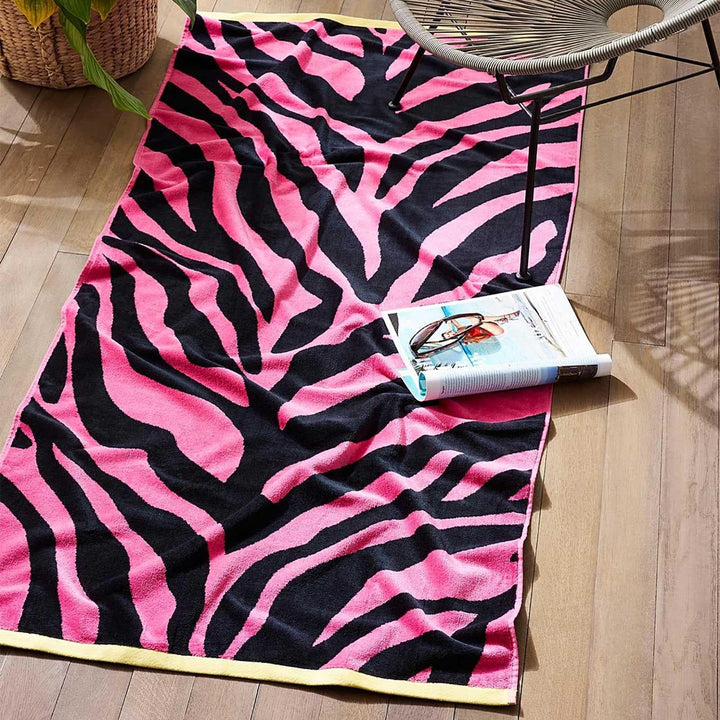 Jumbo Zebra Print 100% Cotton Beach Towel -  - Ideal Textiles