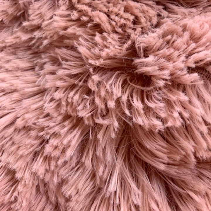 Faux Fur Shaggy Blush Pink Duvet Cover Set -  - Ideal Textiles