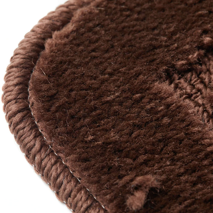Orkney Non-Slip Bath & Pedestal Mat Set Chocolate -  - Ideal Textiles
