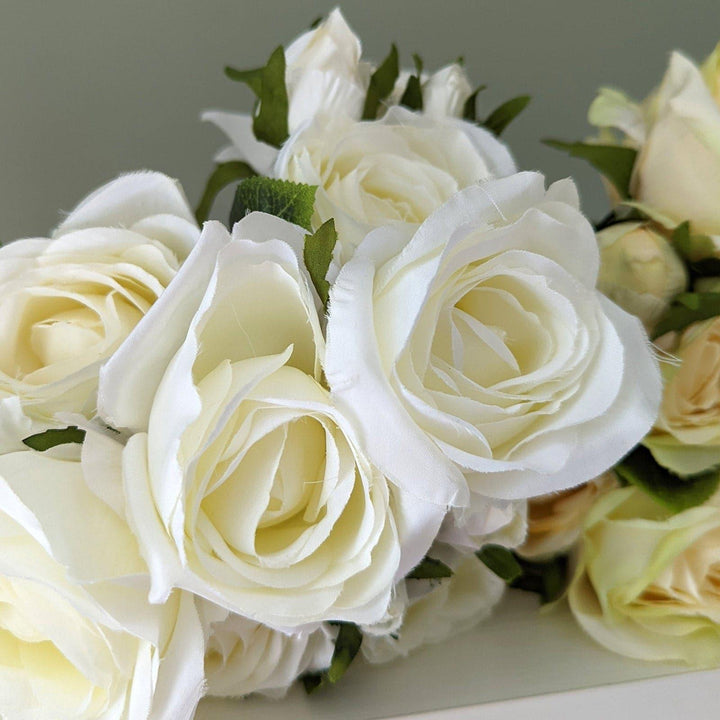 Artificial Roses Bouquet White -  - Ideal Textiles