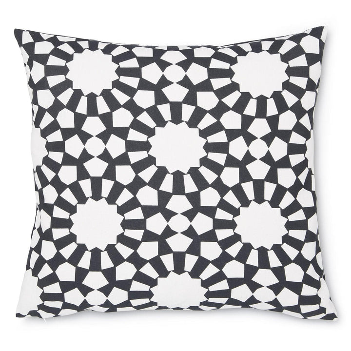 Kaleidoscope Geo Monochrome Outdoor Filled Cushion -  - Ideal Textiles