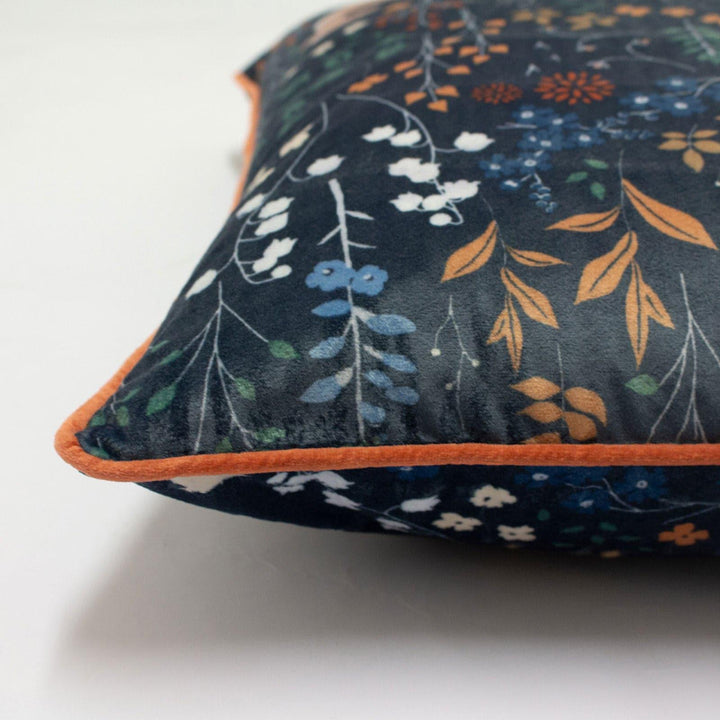 Richmond Woodland Velvet Midnight Cushion Covers 20'' x 20'' -  - Ideal Textiles