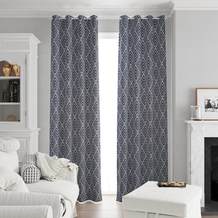 Wyre Navy Made to Measure Curtains -  - Ideal Textiles