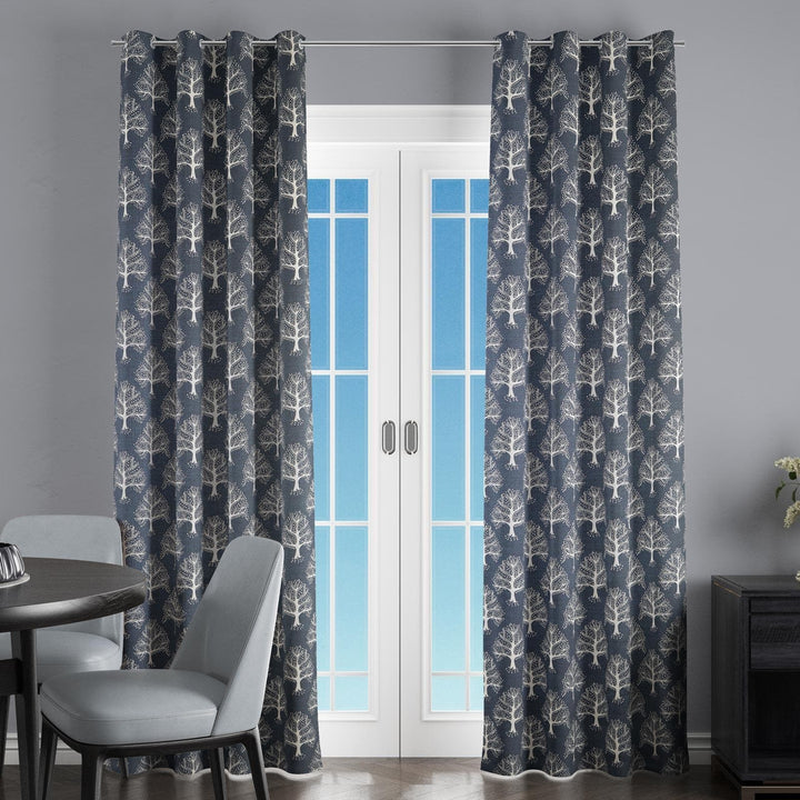 Great Oak Midnight Made To Measure Curtains -  - Ideal Textiles