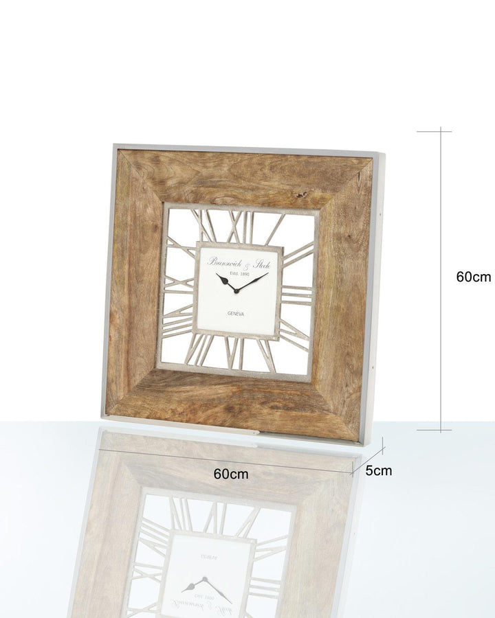 Malin Square Wooden Wall Clock - Ideal
