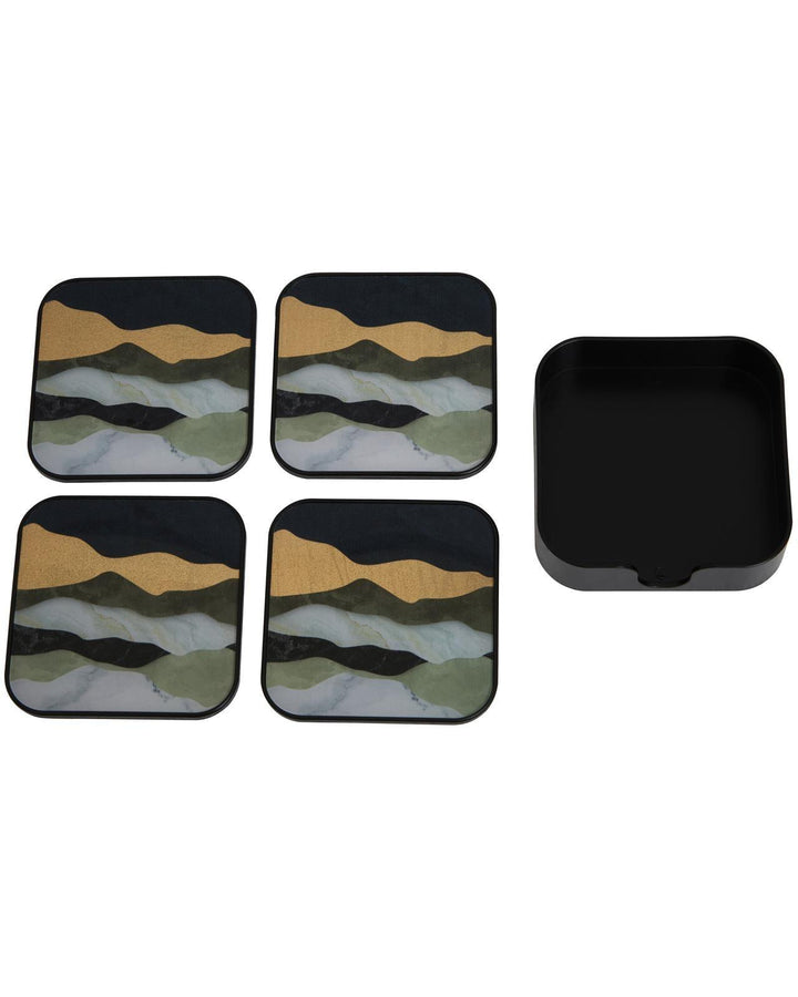 Set of 4 Elysia Coasters in Holder - Ideal