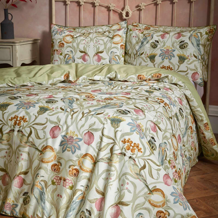 Liberty Traditional Floral Stone Duvet Cover Set - Ideal