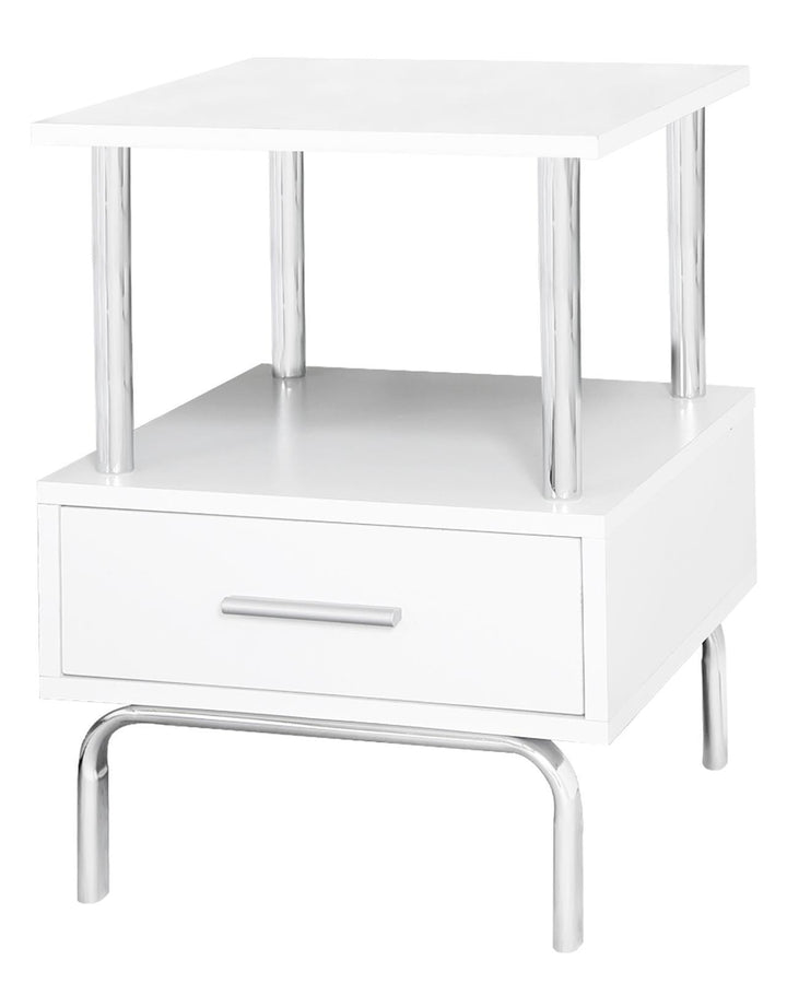 Arlo White Bedside Cabinet - Ideal