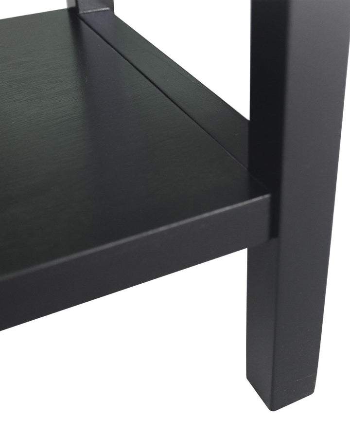 Ari Black Wood Side Table - Ideal