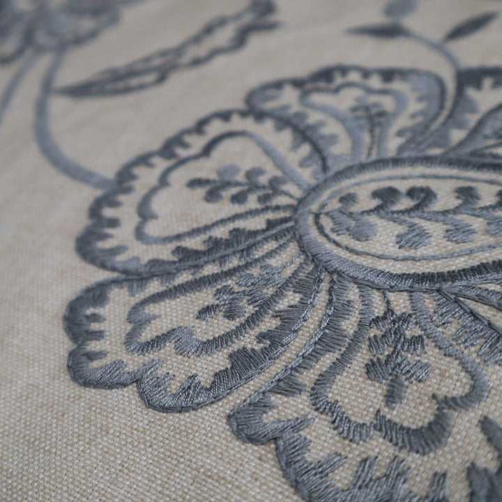 FABRIC SAMPLE - Chantilly Wedgewood Embroidered -  - Ideal Textiles
