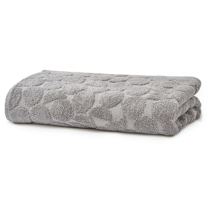 Ingo Geometric Grey Cotton Jacquard Towels - Ideal