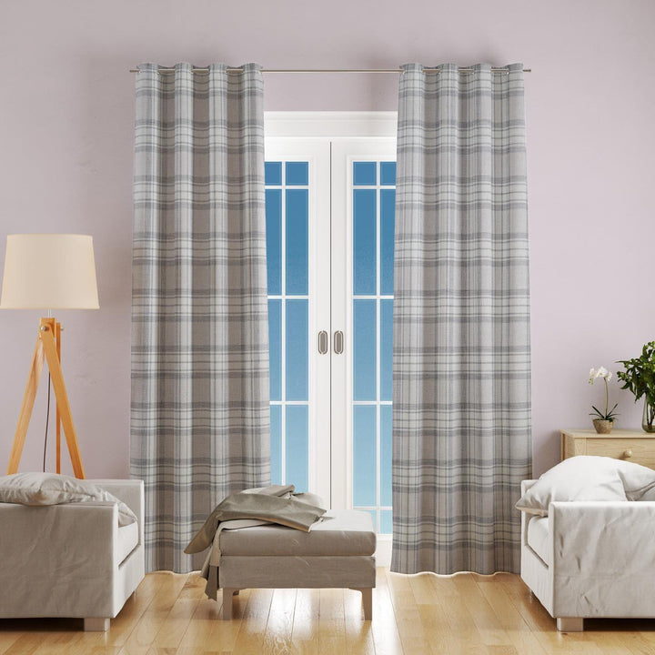 Shaker Check Wildrose Made To Measure Curtains -  - Ideal Textiles