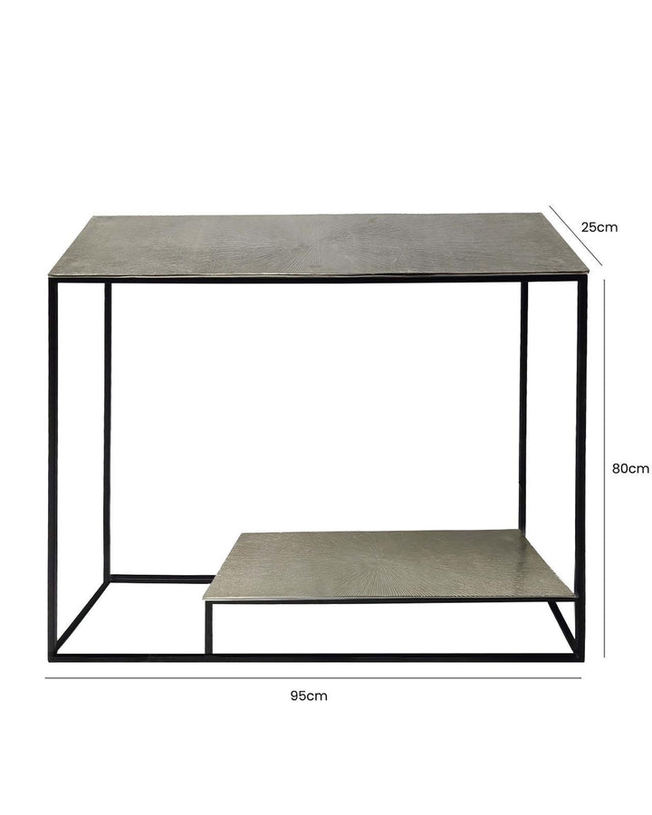 Kali Nickel Top Console Table - Ideal