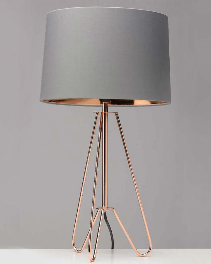 Copper and Grey Ziggy Tripod Lamp - Ideal
