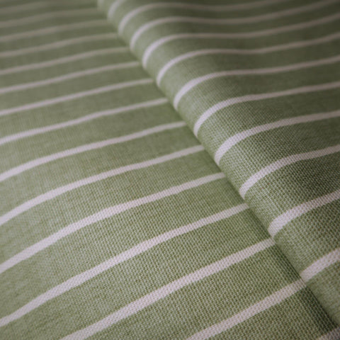 Pencil Stripe Lemongrass Made To Measure Curtains -  - Ideal Textiles