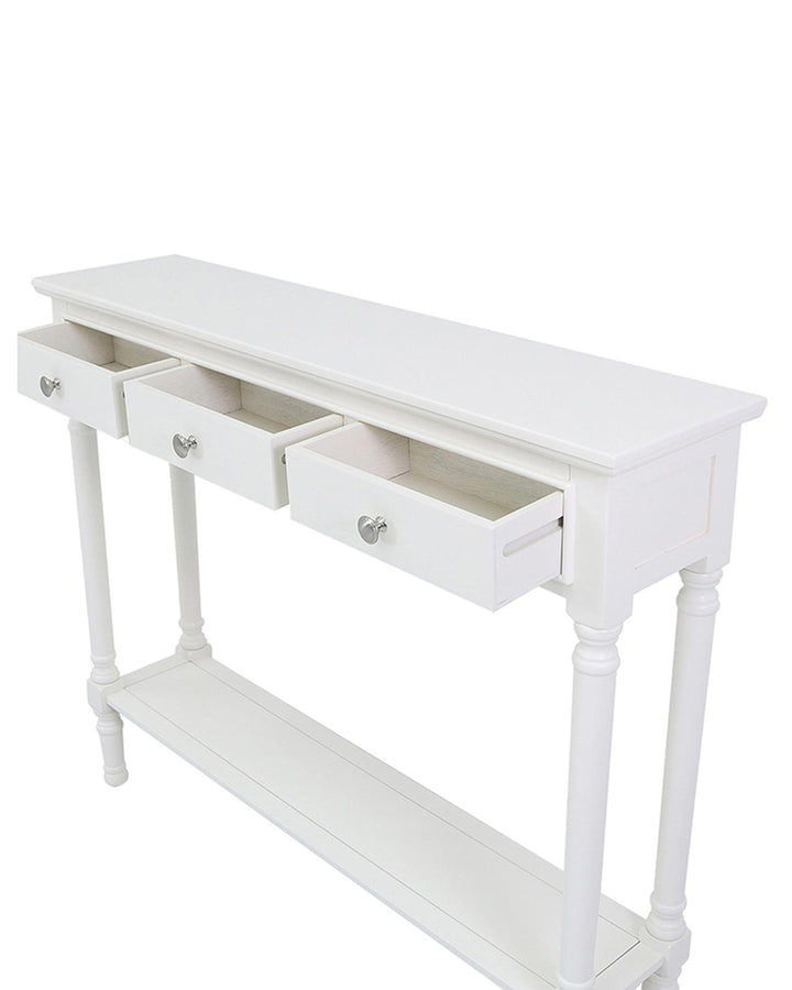 Braemar White Wood Console Table - Ideal