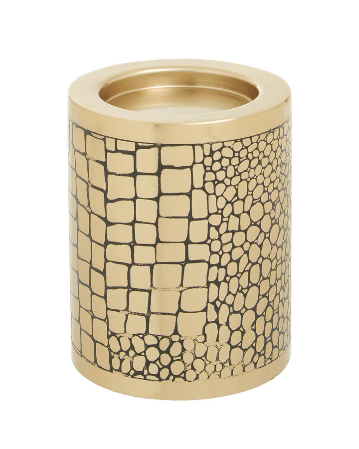 Roslin Gold Croc Small Candle Holder - Ideal