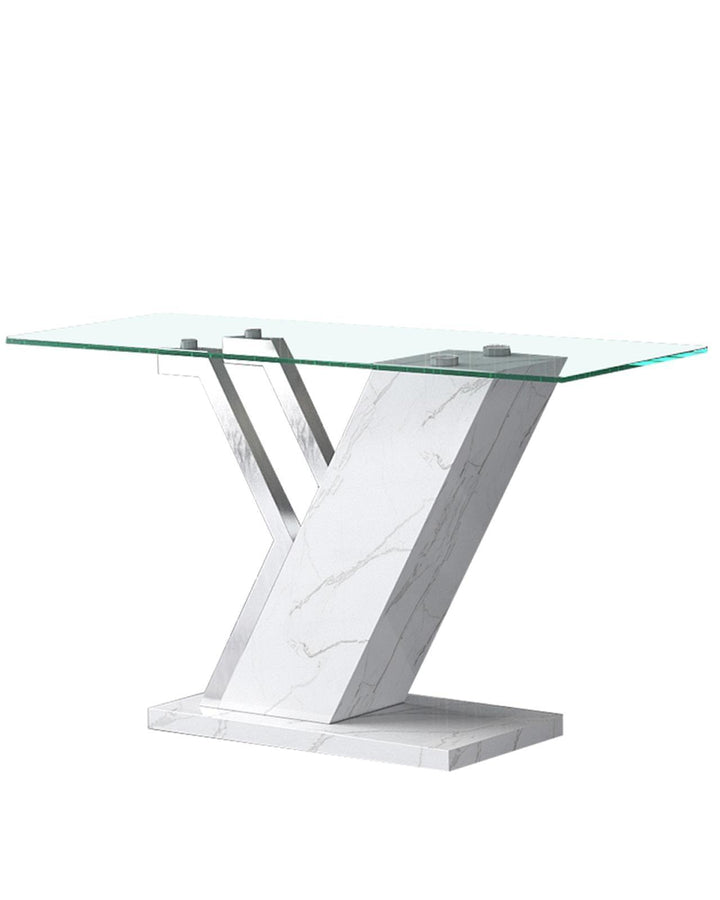 Bianco Marble Effect Console Table - Ideal