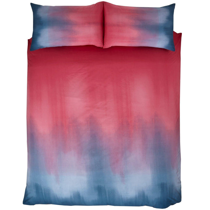 Ombre Printed Blue & Red Duvet Cover Set -  - Ideal Textiles