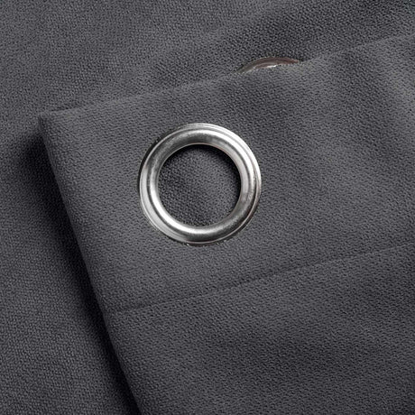 Velvet Chenille Eyelet Curtains Slate Eyelet Curtains Alan Symonds   