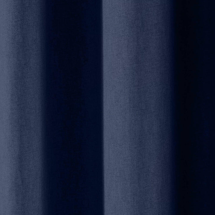 Sorbonne Plain Lined Eyelet Curtains Navy -  - Ideal Textiles