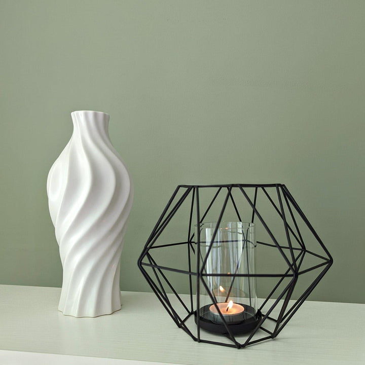 Malmo Black Wire Candle Holder -  - Ideal Textiles