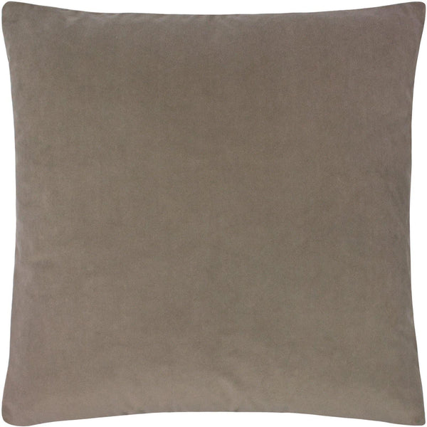 Sunningdale Plain Velvet Mink Cushion Covers 20'' x 20'' -  - Ideal Textiles