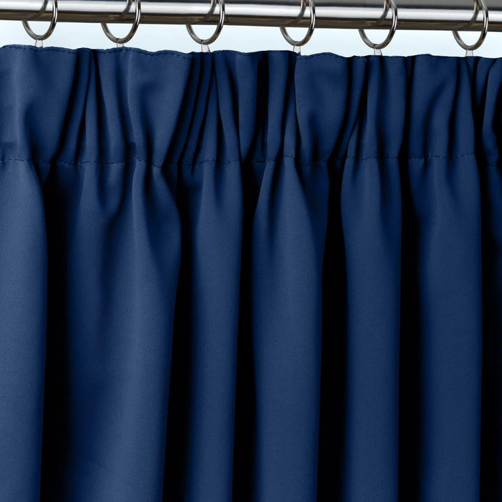Cali Plain Thermal Blackout Tape Top Curtains Navy -  - Ideal Textiles