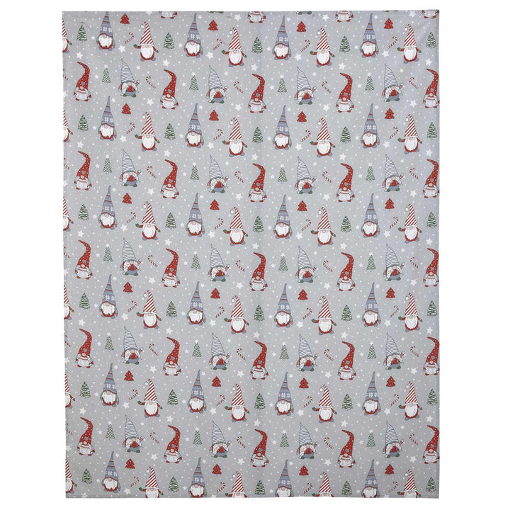 Christmas Gnomes Wipe Clean Tablecloth Grey - Ideal