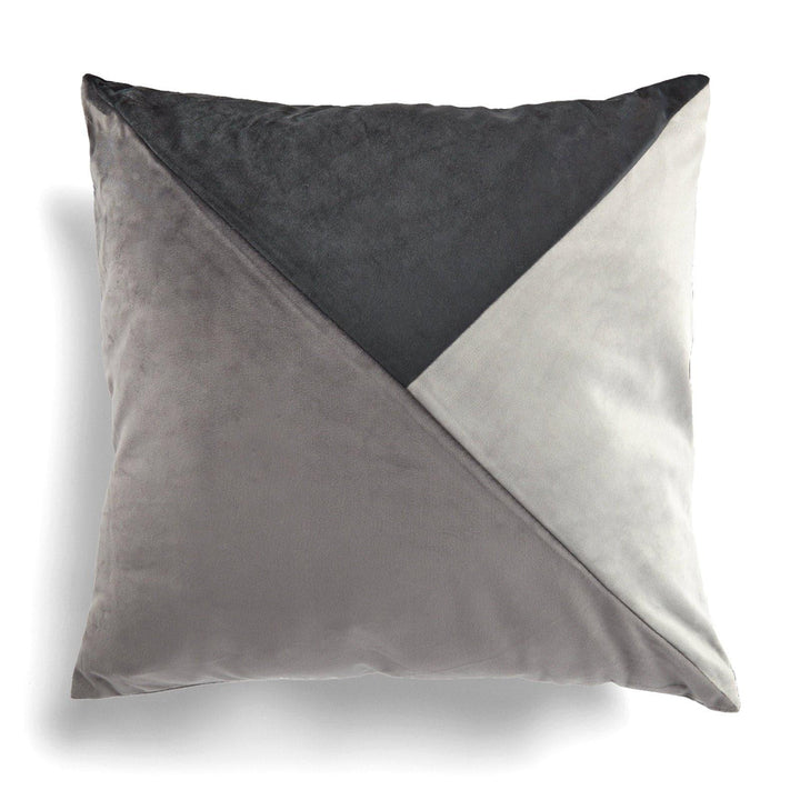 New Orleans Geometric Velvet Charcoal Cushion Covers 17'' x 17'' -  - Ideal Textiles
