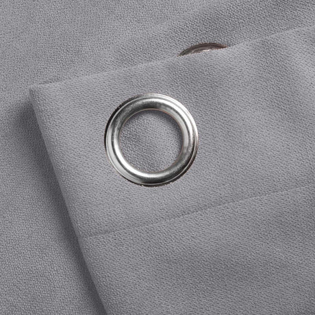 Velvet Chenille Eyelet Curtains Silver Eyelet Curtains Alan Symonds   