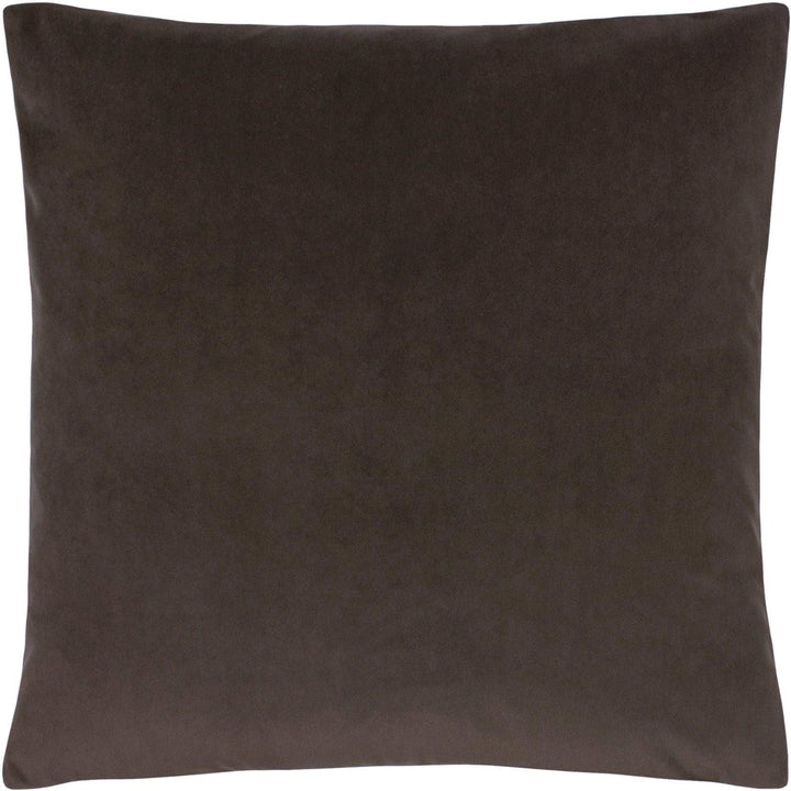 Sunningdale Plain Velvet Truffle Cushion Covers 20'' x 20'' -  - Ideal Textiles