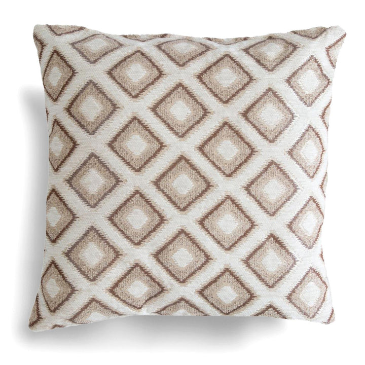 Pisa Geometric Chenille Cream Cushion Covers 17'' x 17'' -  - Ideal Textiles