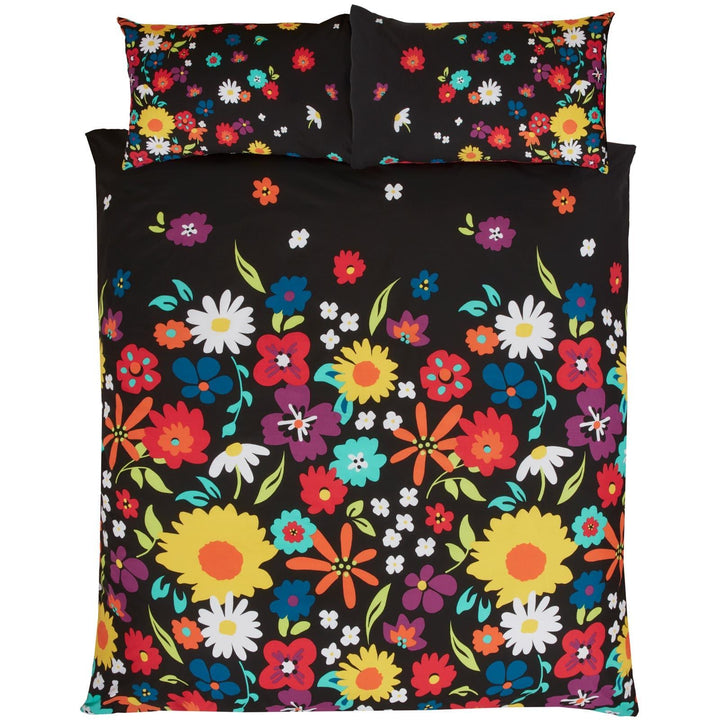 Brighton Bold Floral Print Multicolour Duvet Cover Set -  - Ideal Textiles