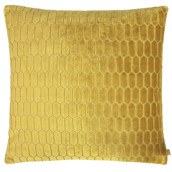 Rialta Geometric Velvet Pollen Cushion Cover 20'' x 20'' -  - Ideal Textiles