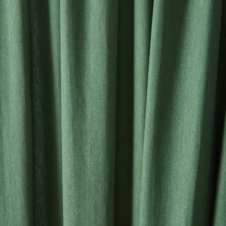 Dijon Thermal Blackout Tape Top Curtains Bottle Green -  - Ideal Textiles