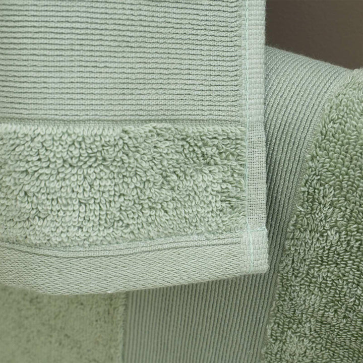 Anti-Bacterial Cotton 2 Pack Sage Face Cloth Pair -  - Ideal Textiles