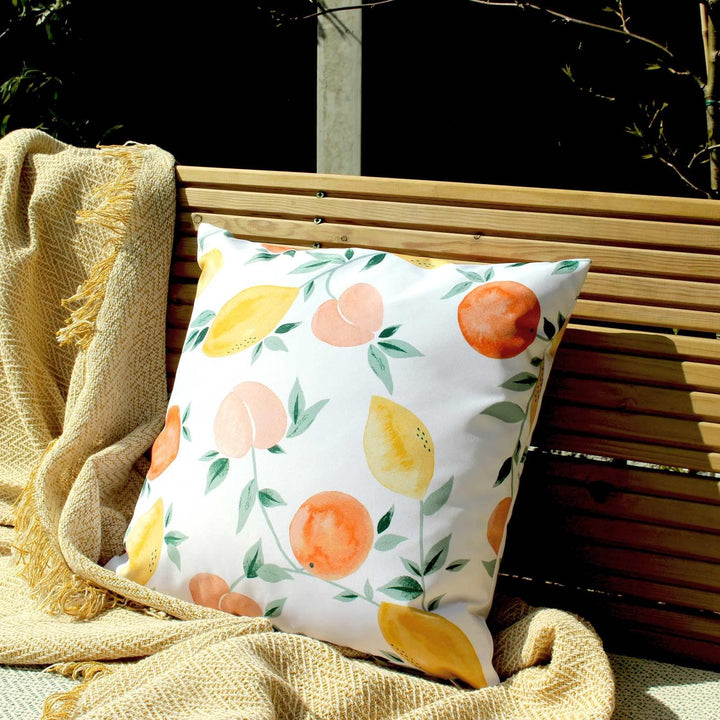 Les Fruits Watercolour Outdoor Cushion Cover 17'' x 17'' -  - Ideal Textiles