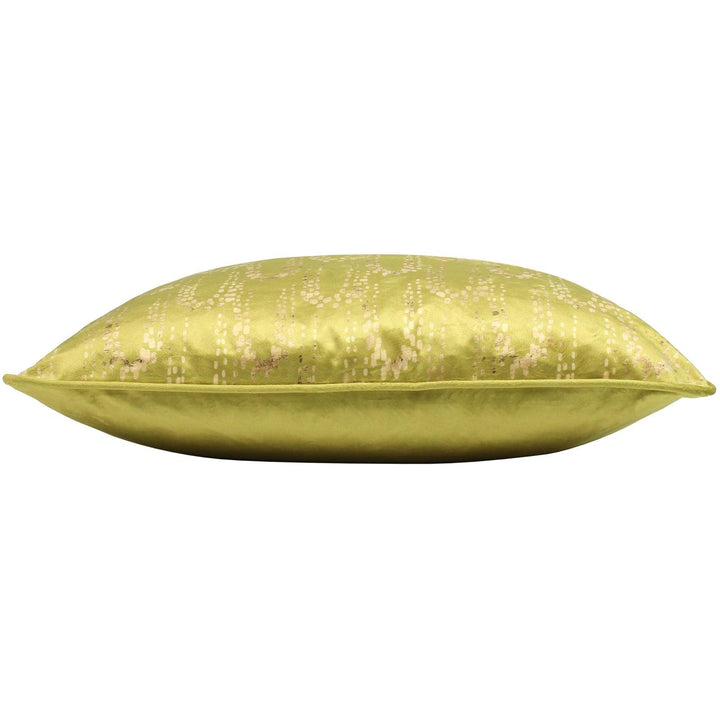 Wisteria Foil Printed Velvet Chartreuse Cushion Cover 20'' x 20'' -  - Ideal Textiles