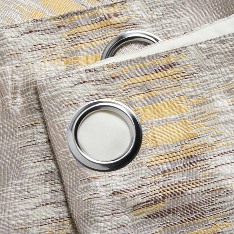 Reflections Jacquard Eyelet Curtains Ochre Eyelet Curtains Alan Symonds   