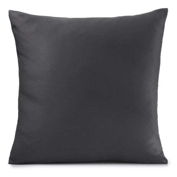 Essential Plain Woven Charcoal Cushion Cover 18" x 18" -  - Ideal Textiles