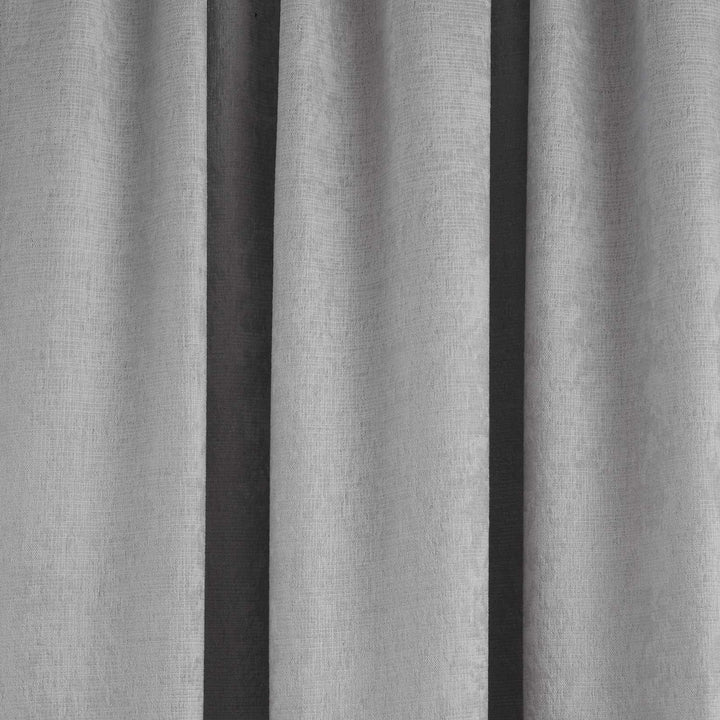 Galaxy Thermal Block Out Tape Top Curtains Silver -  - Ideal Textiles