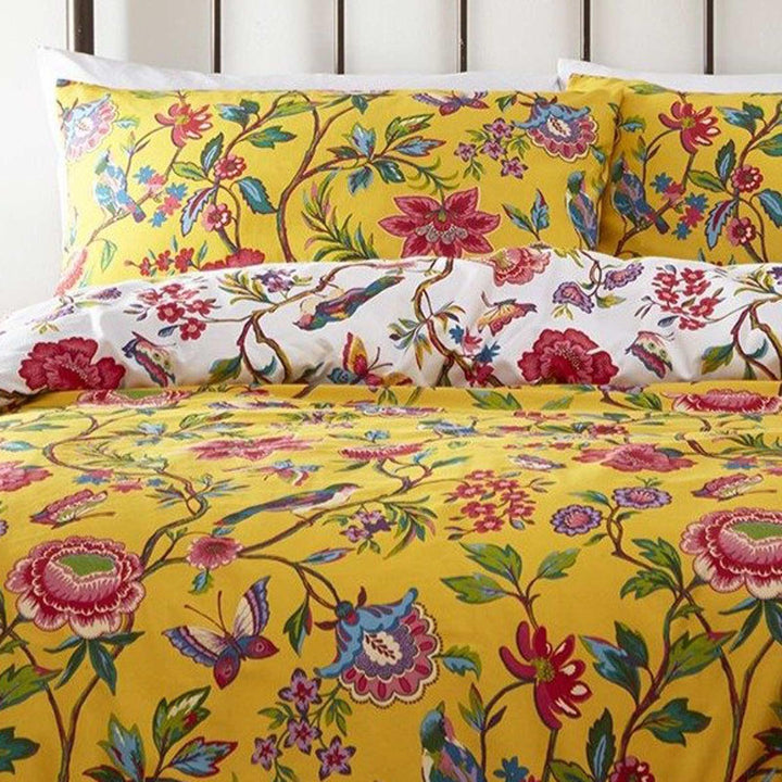 Pomelo Tropical Floral Yellow Duvet Cover Set -  - Ideal Textiles